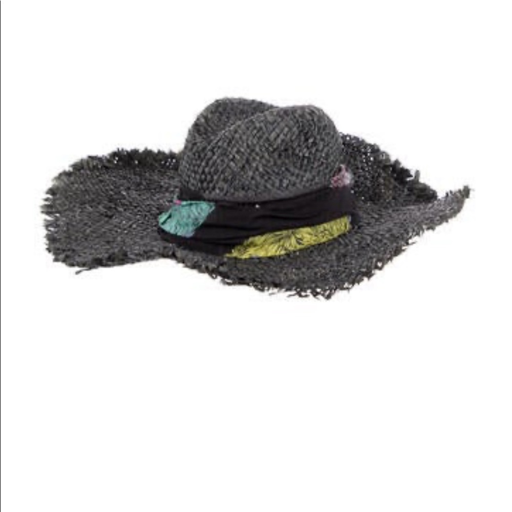 Emilio Pucci Wide Brim Straw Sun Hat with Colorful Band Authentic Sz Small Women